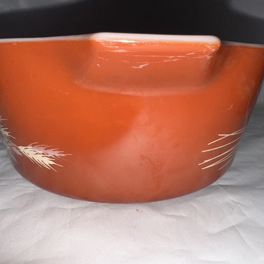 Vintage Pyrex‎ Autumn Harvest Wheat Cinderella Nesting Mixing Bowls -2
